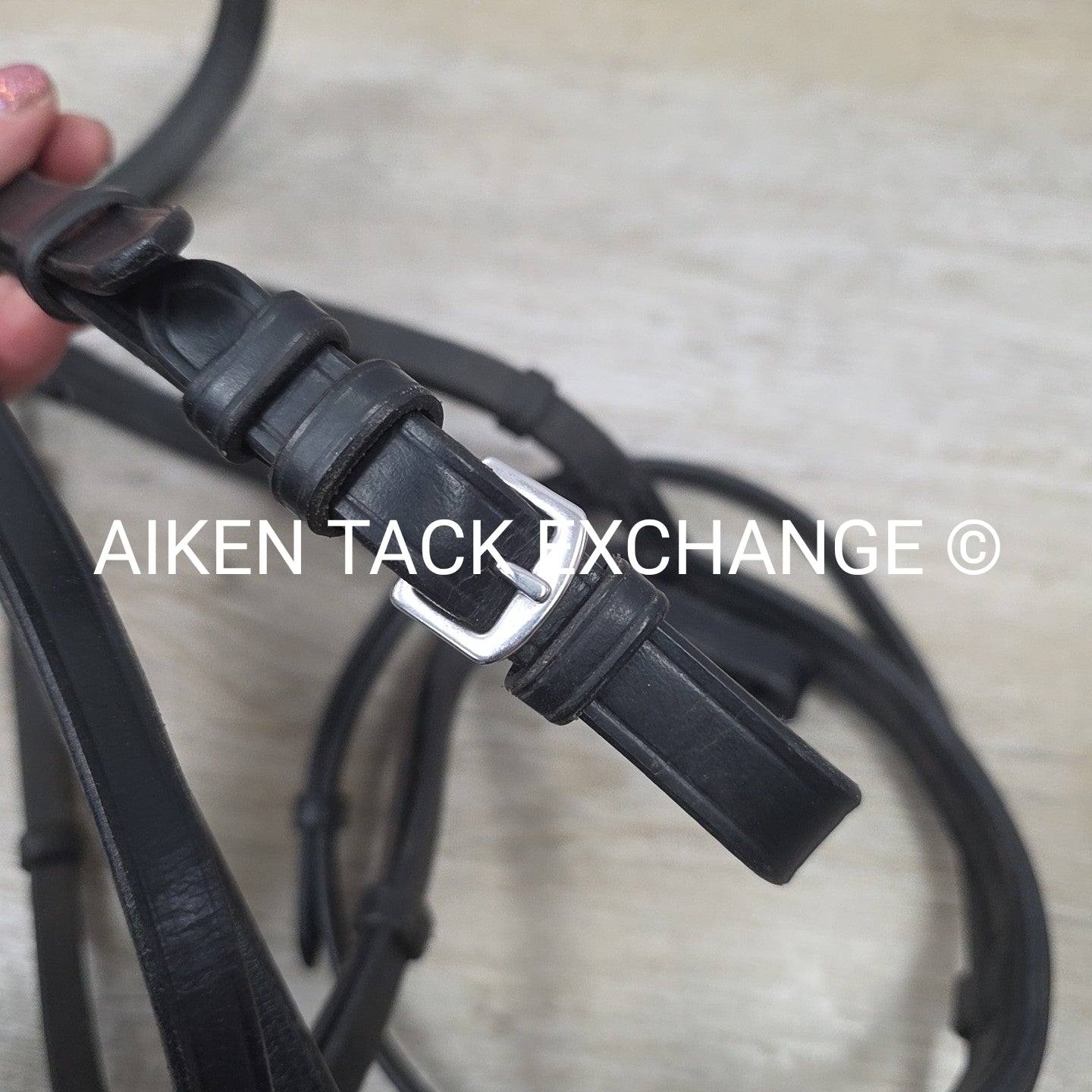 Bobby's English Tack Fairhaven Plain Raised Flash Bridle with Cotton Web Reins,