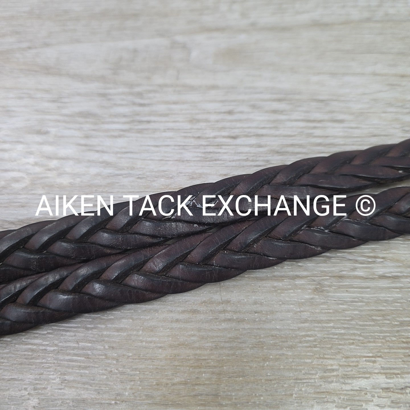 Tory Leather Braided Reins, Brown, 60"
