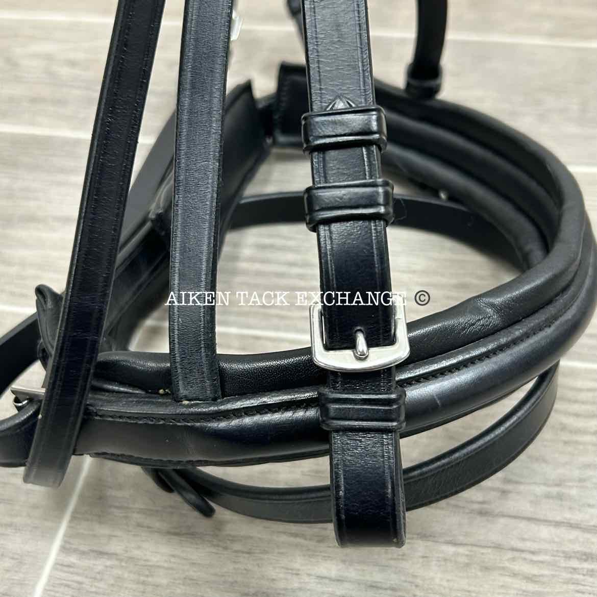 KL Select KL Italia Pirouette Flash Bridle with Reins, Black, Size Cob