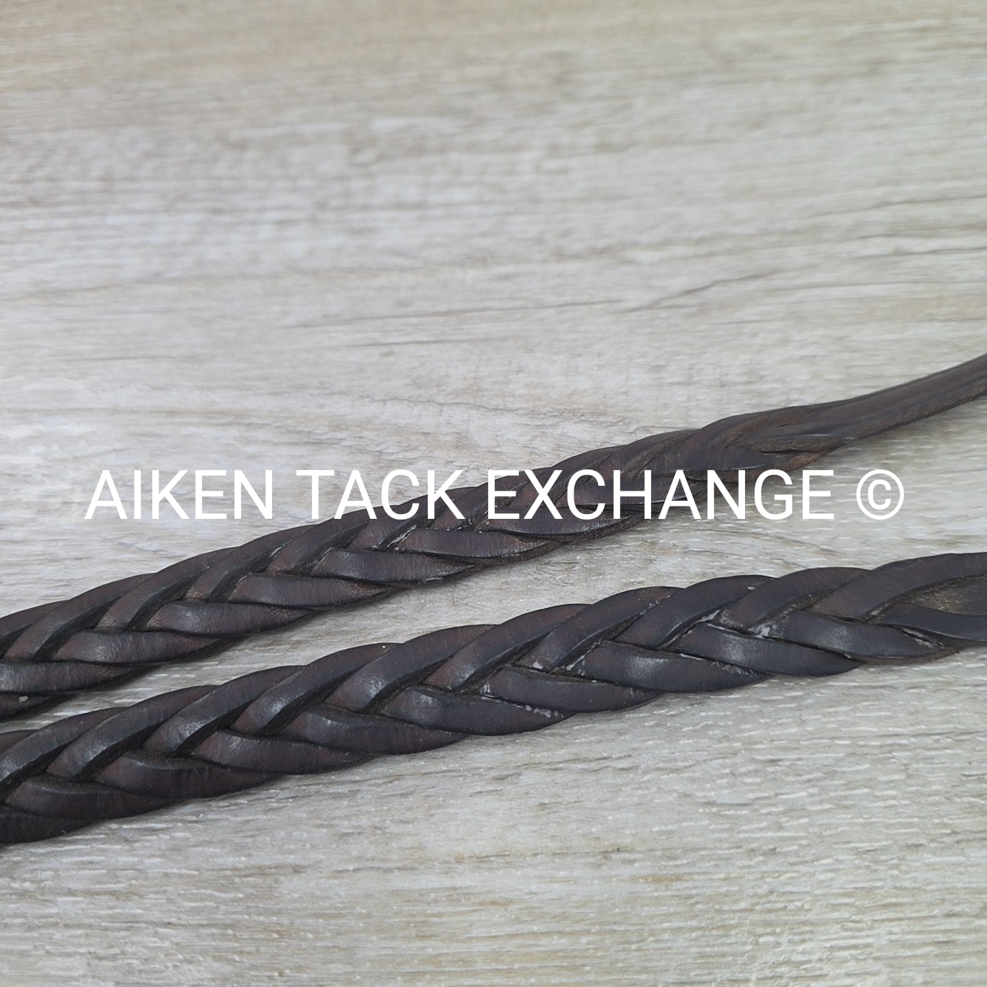 Tory Leather Braided Reins, Brown, 60"