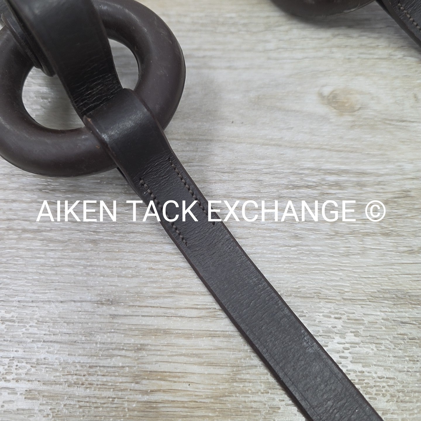 Rubber Donut Leather Side Reins, Brown