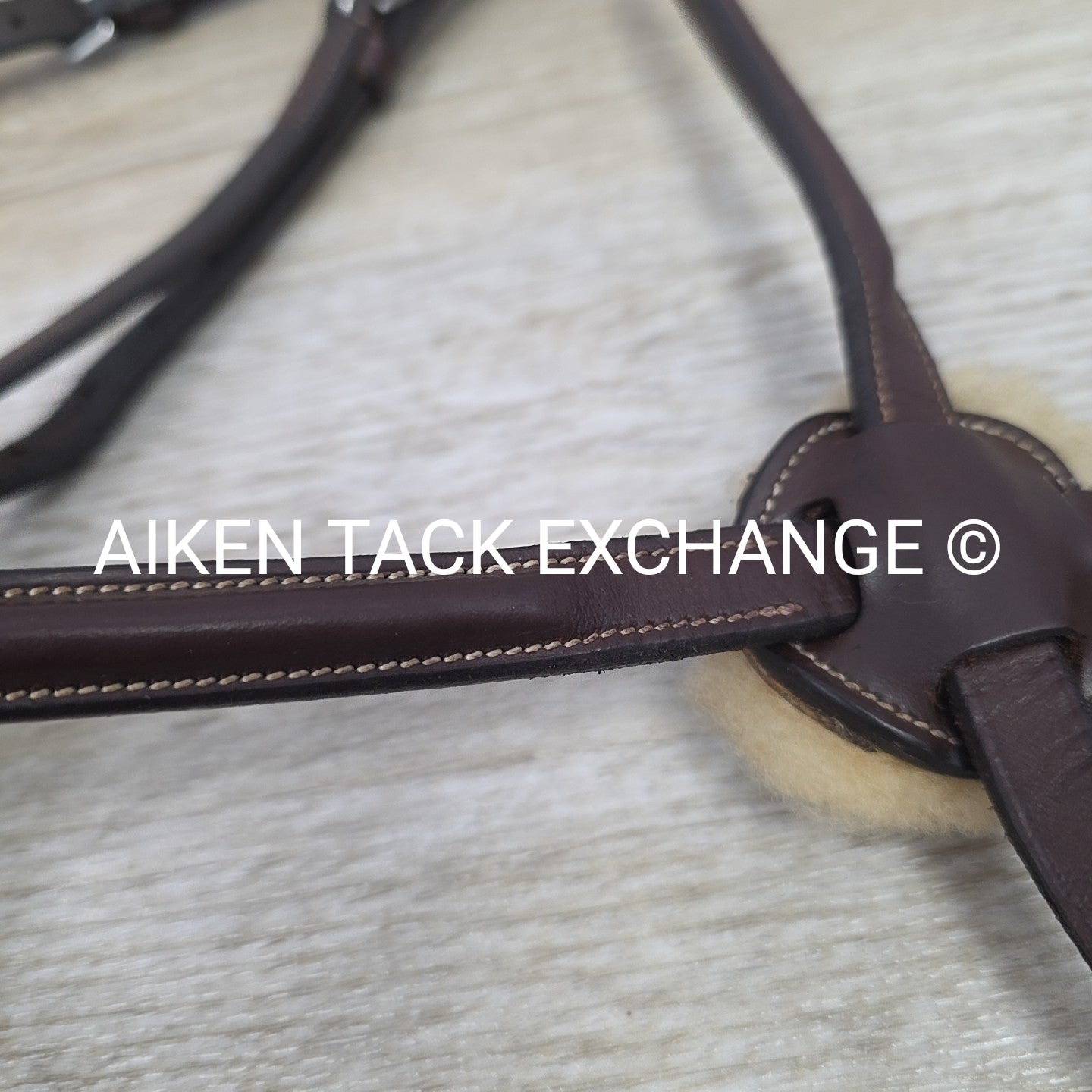 Plain Raised Figure 8 Noseband, Brown, Size Full