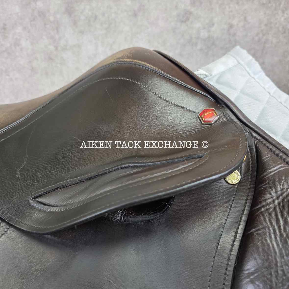 Albion Kontact Pro H/J Jewell Jump Saddle, 17.5" Seat, Medium Tree, Wool Flocked Panels