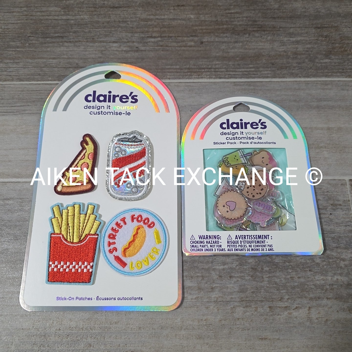 Claire's DIY Bundle - 1 Pack of Stick on Patches, 1 Pack of Stickers