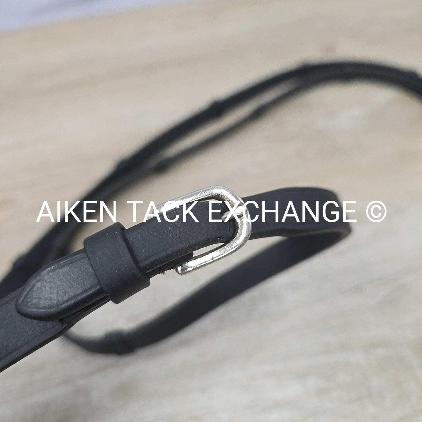 Vespucci Leather Reins with Hand Stops, Black, 56"