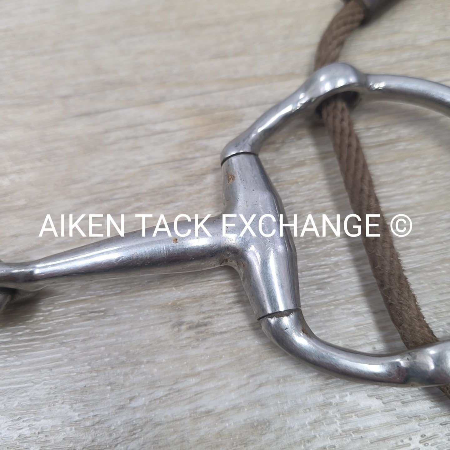 Single Joint Eggbutt Gag Bit with Rope Cheek Pieces 5.25"