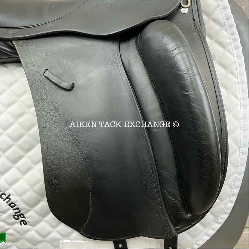 2013 Custom Saddlery Wolfgang Constanze Monoflap Dressage Saddle, 17.5" Seat, Adjustable Tree, Wool Flocked Panels