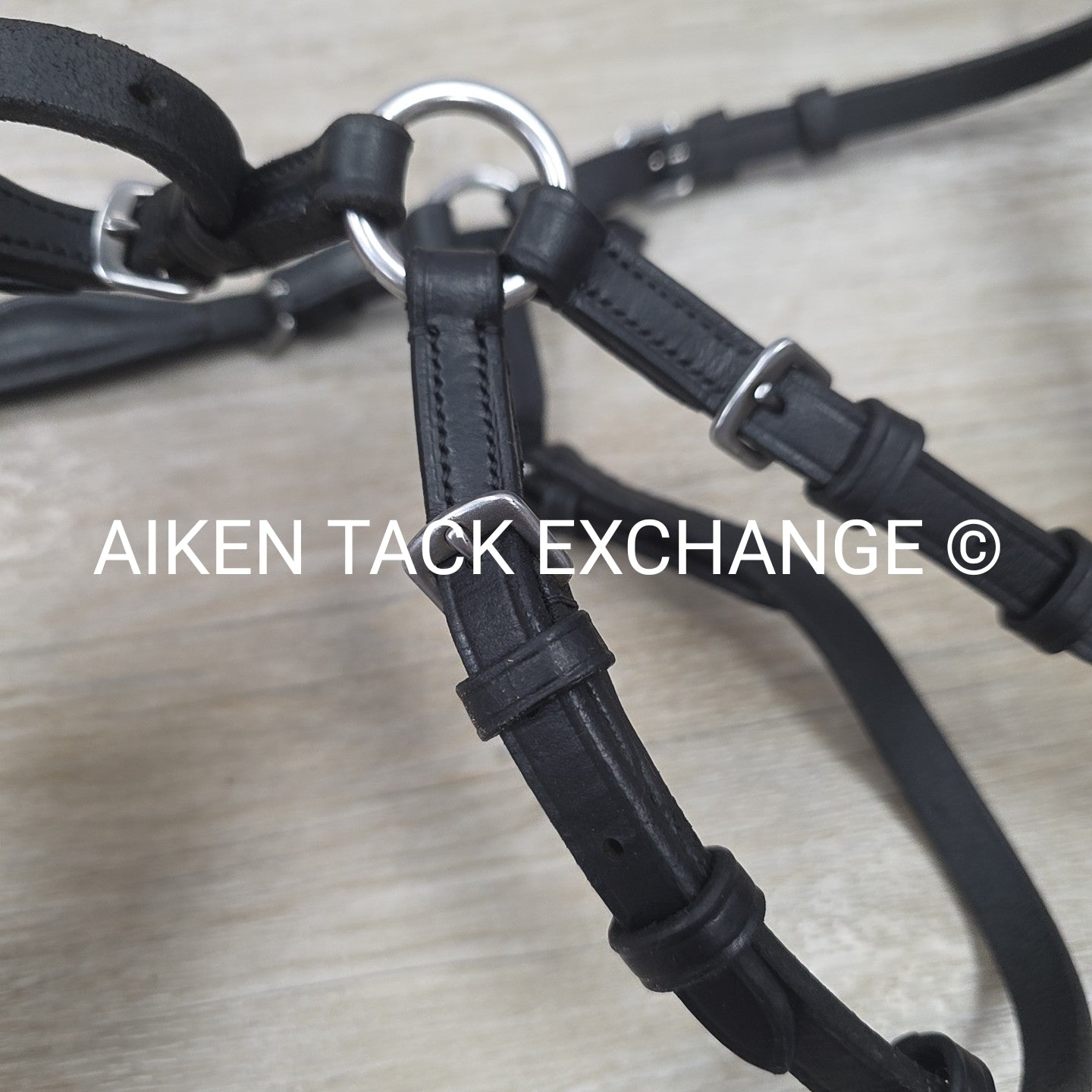 Bitless Bridle, No Browband, No Reins, Black, Size Full