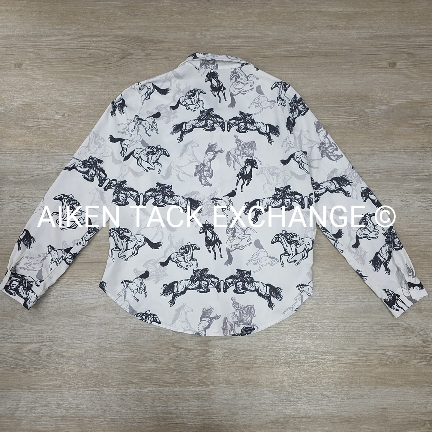 Horse Print Blouse, Women's Medium