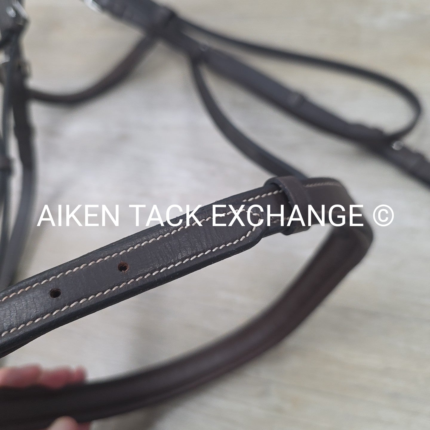Fancy Stitched Bridle with Matching Reins, Brown, Oversize