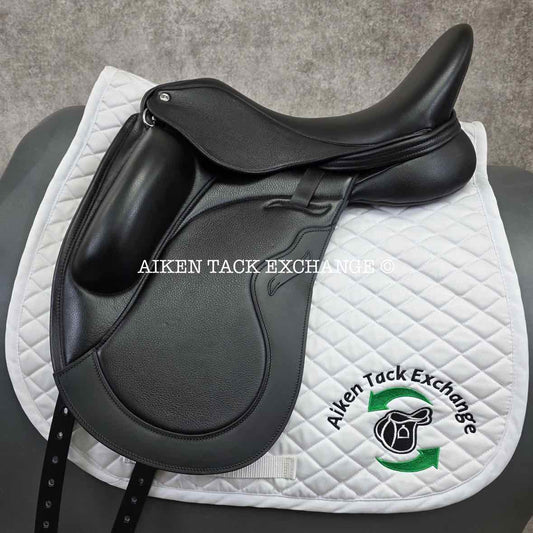 2023 Envy by Custom Saddlery Aurora Monoflap Dressage Saddle, 17.5" Seat, Adjustable Tree, Wool Flocked Panels
