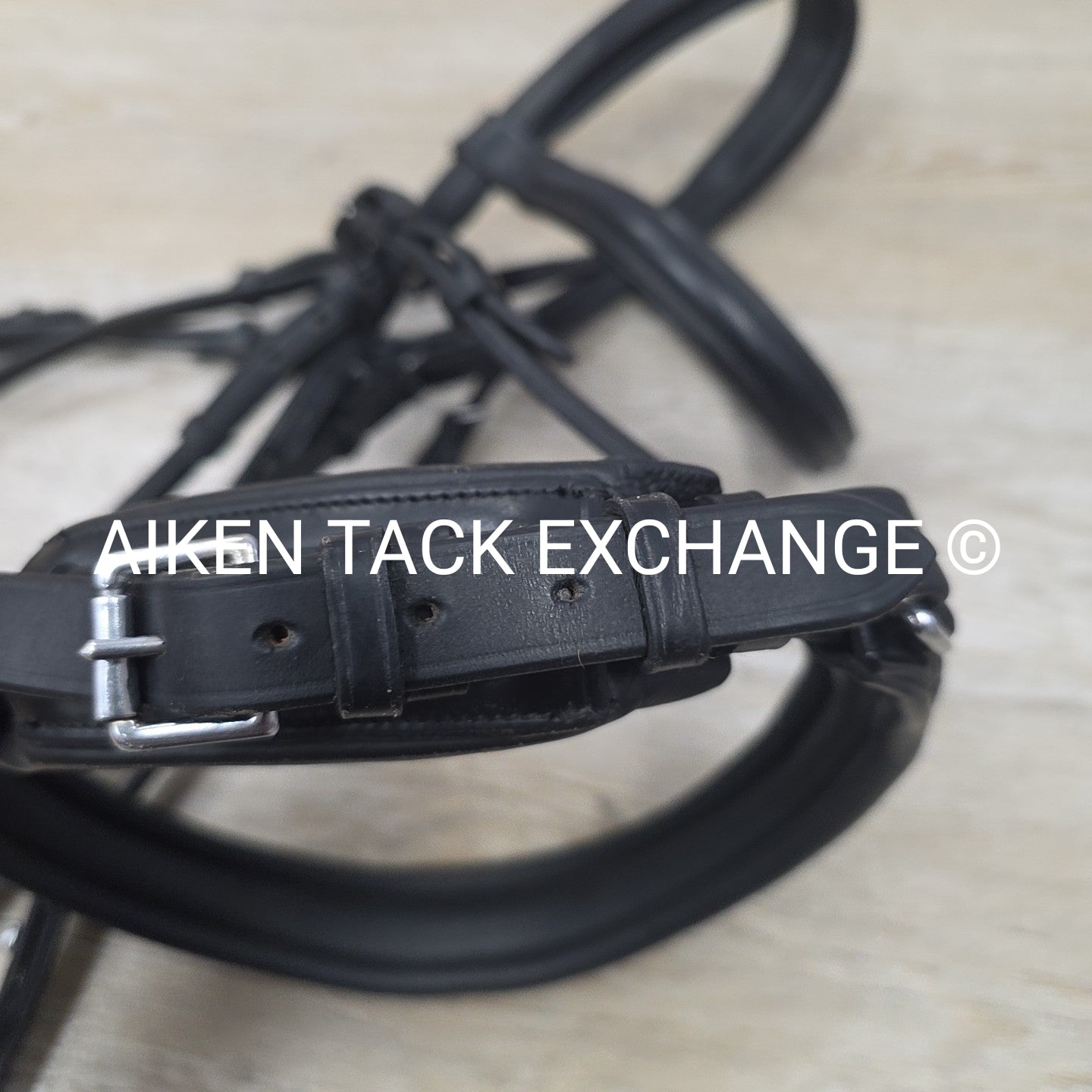 Panna Cavallo Double Weymouth Bridle with Both Reins, Black, Size Full