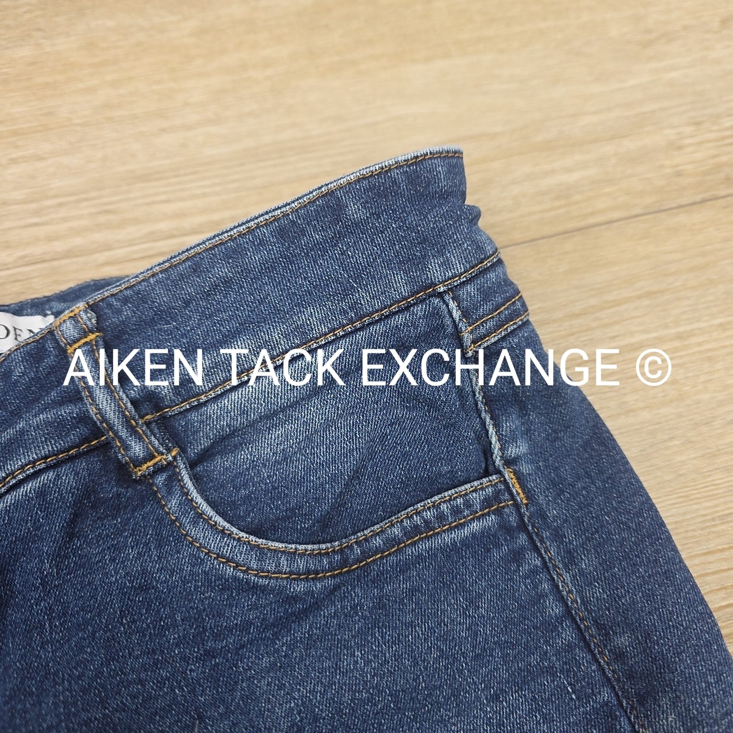 PS of Sweden Maggie Silicone Grip Full Seat Denim Breeches, Size 42 US 30