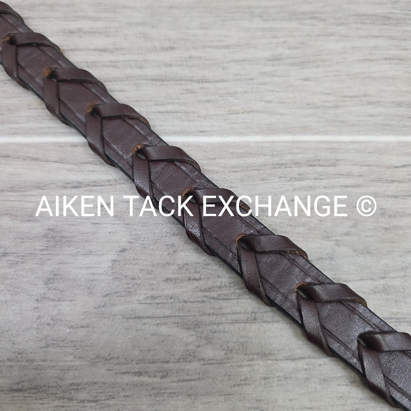 Tory Leather Laced Leather Belt, Brown, 24