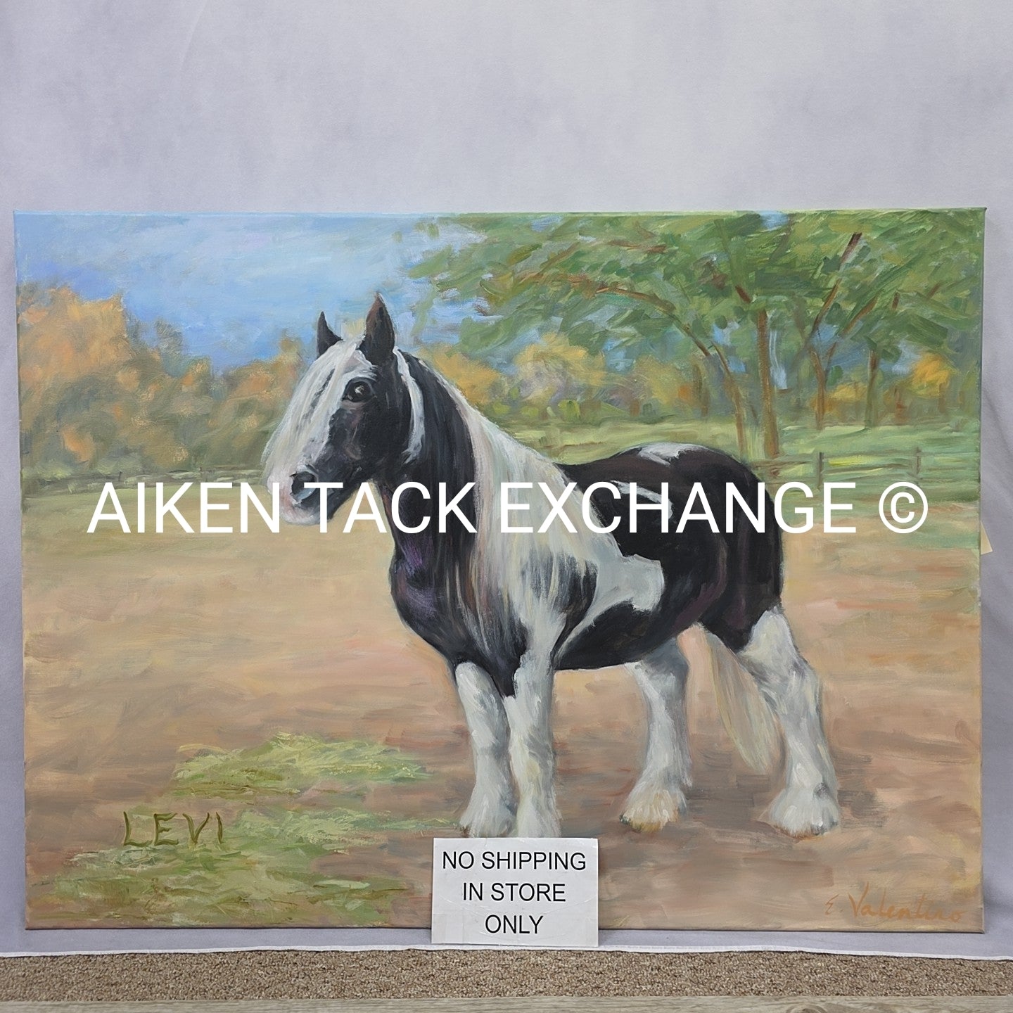Handpainted Horse on Canvas "Levi" by E. Valentino, 40" x 30"