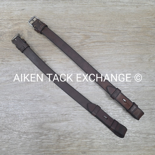 Made In England Wide Cheek Pieces, Brown, Oversize