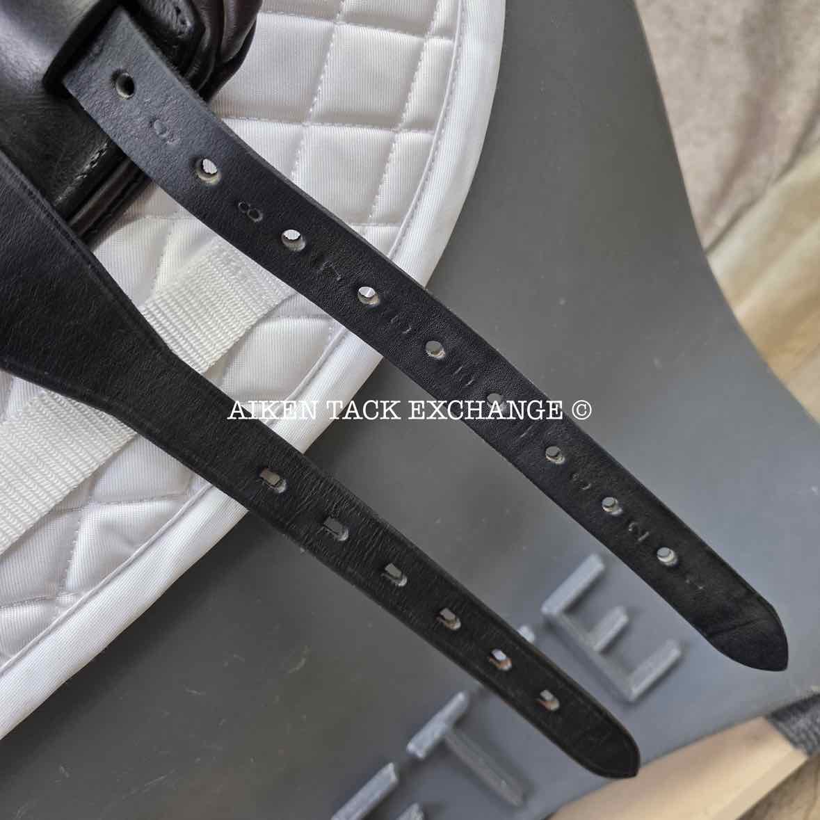 2004 Black Country Vinici Monoflap Dressage Saddle, 17.5" Seat, MW/W Tree, Wool Flocked Panels