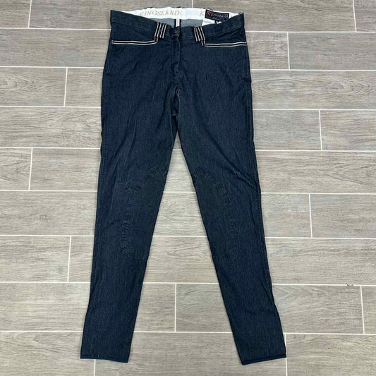 Kingsland Knee Patch Denim Breeches, Size Medium