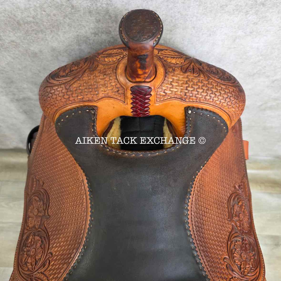 Bob Avila Western Saddle, 15.5" Seat, Regular Tree - Semi QH Bars