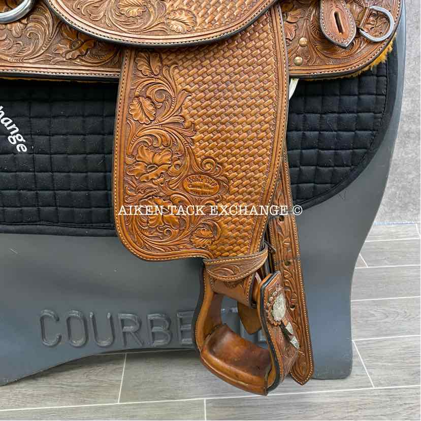 Allen Ranch Saddle Shop Western Saddle, 15" Seat, Regular Tree - Semi QH Bars