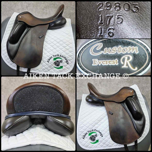 2021 Custom Saddlery Everest R Monoflap Dressage Saddle, 17.5" Seat, Adjustable Tree, Wool Flocked Panels
