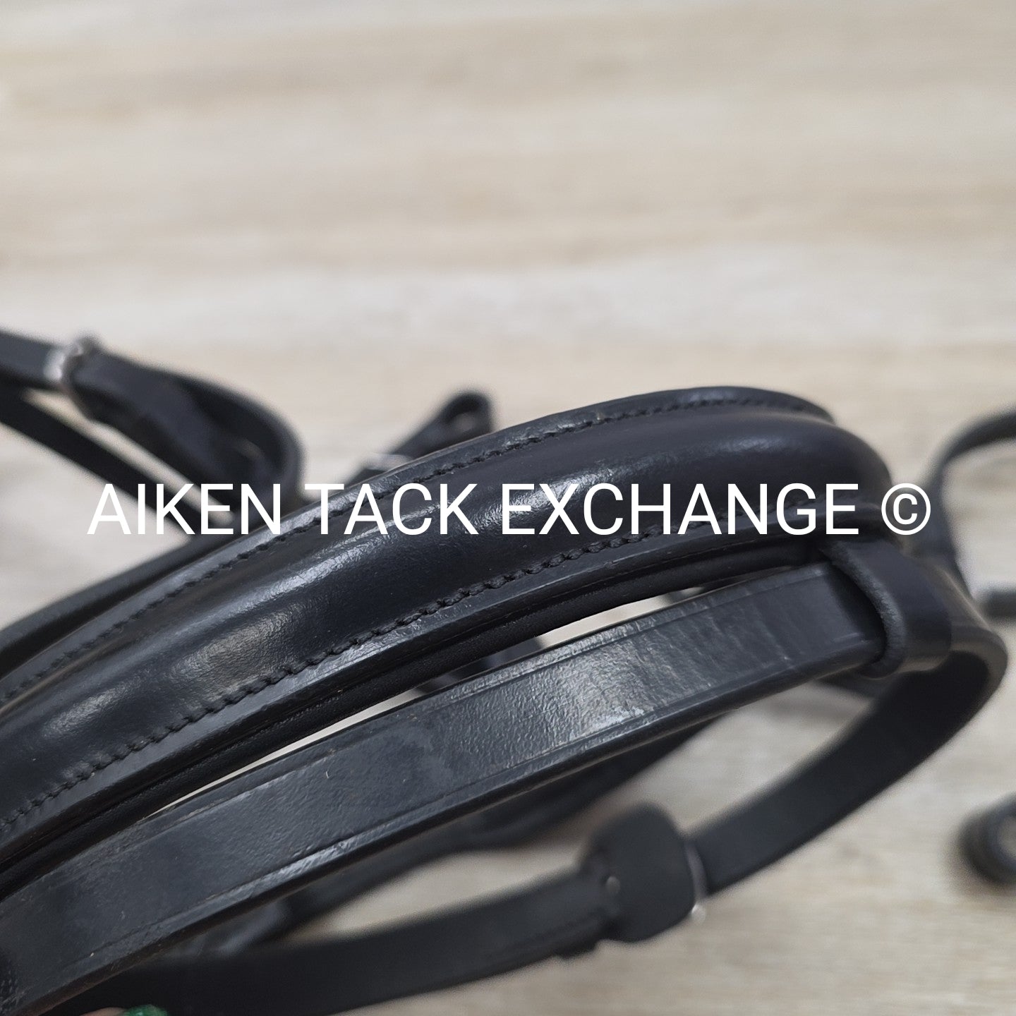 KL Select Black Oak Juniper Dressage Bridle with Reins, Black,  Size Full