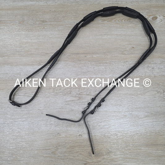 Correct Connect Intermittent Padded Reins, Black, 55"