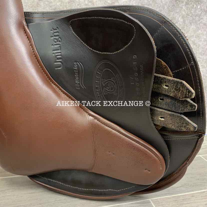 2019 Schleese Bi-NateLine UniLight Hunter/Equitation Jump Saddle, 17" Seat, Adjustable AdapTree, Wool Flocked PSI Panels