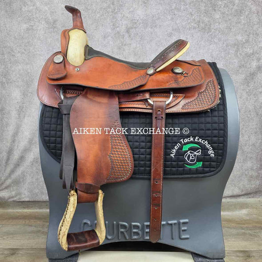 AMB Western Saddle, 16" Seat, Wide Tree - Full QH Bars