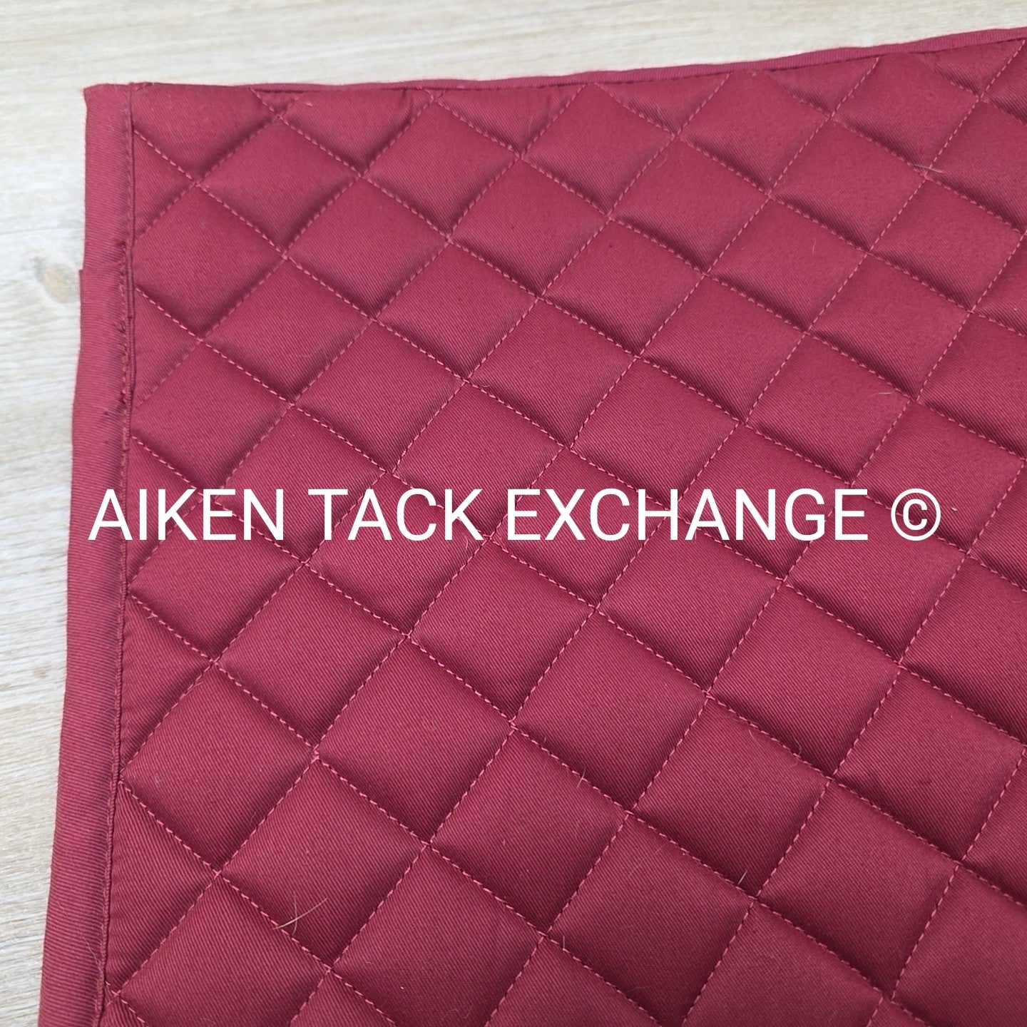Dover Saddlery All Purpose Saddle Pad with Aiken Tack Exchange Logo, Burgundy