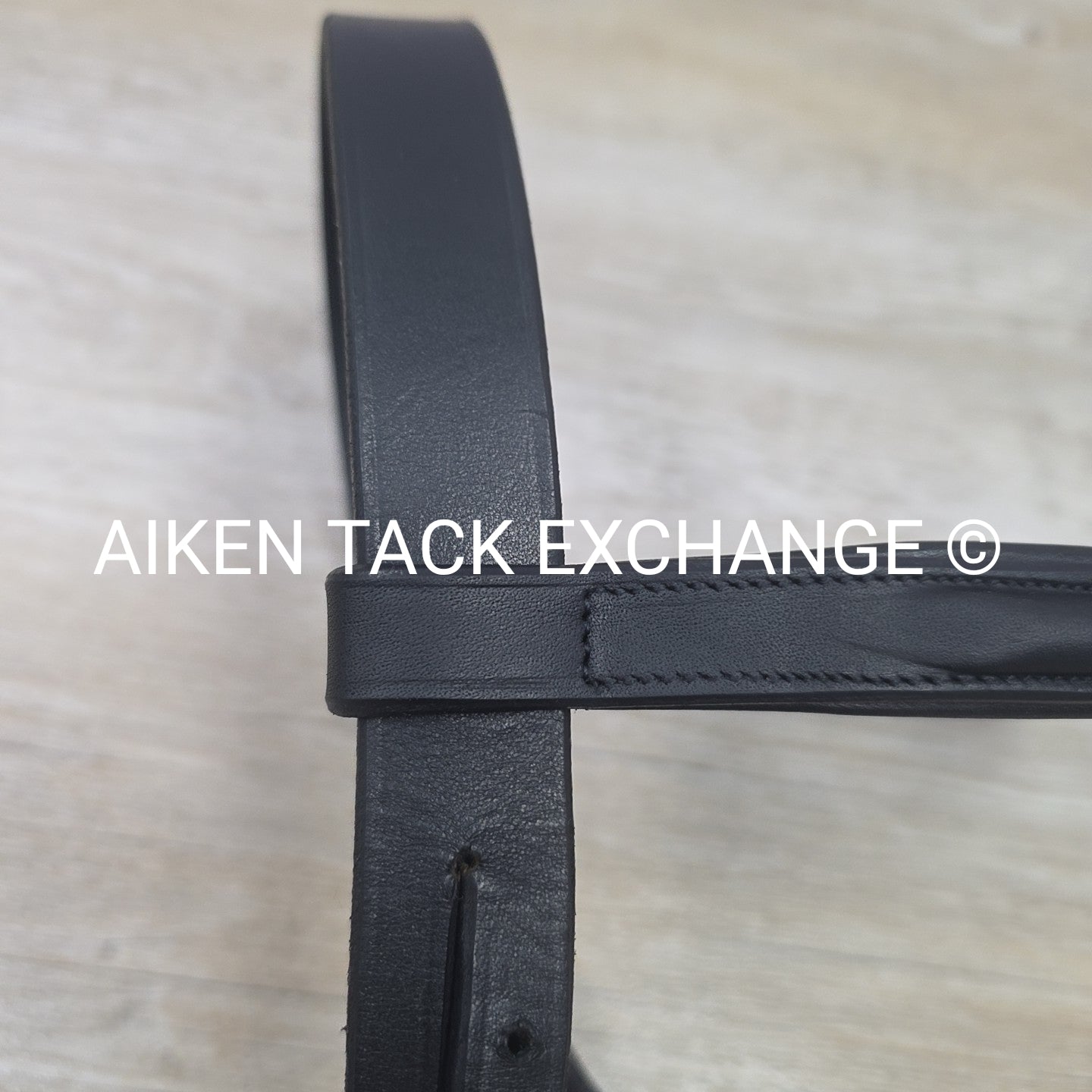 Arc De Triomphe Plain Raised Flash Bridle, No Reins, Black, Oversize