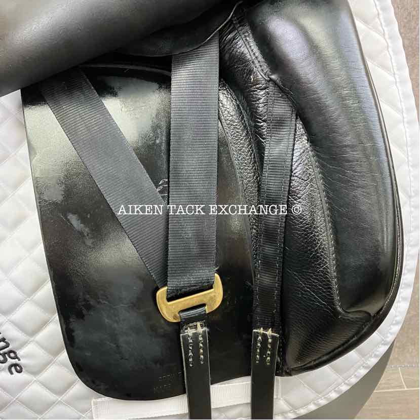 2013 Black Country Eloquence Dressage Saddle, 19" Seat, Extra Wide Freedom Hoop Tree, Wool Flocked Panels