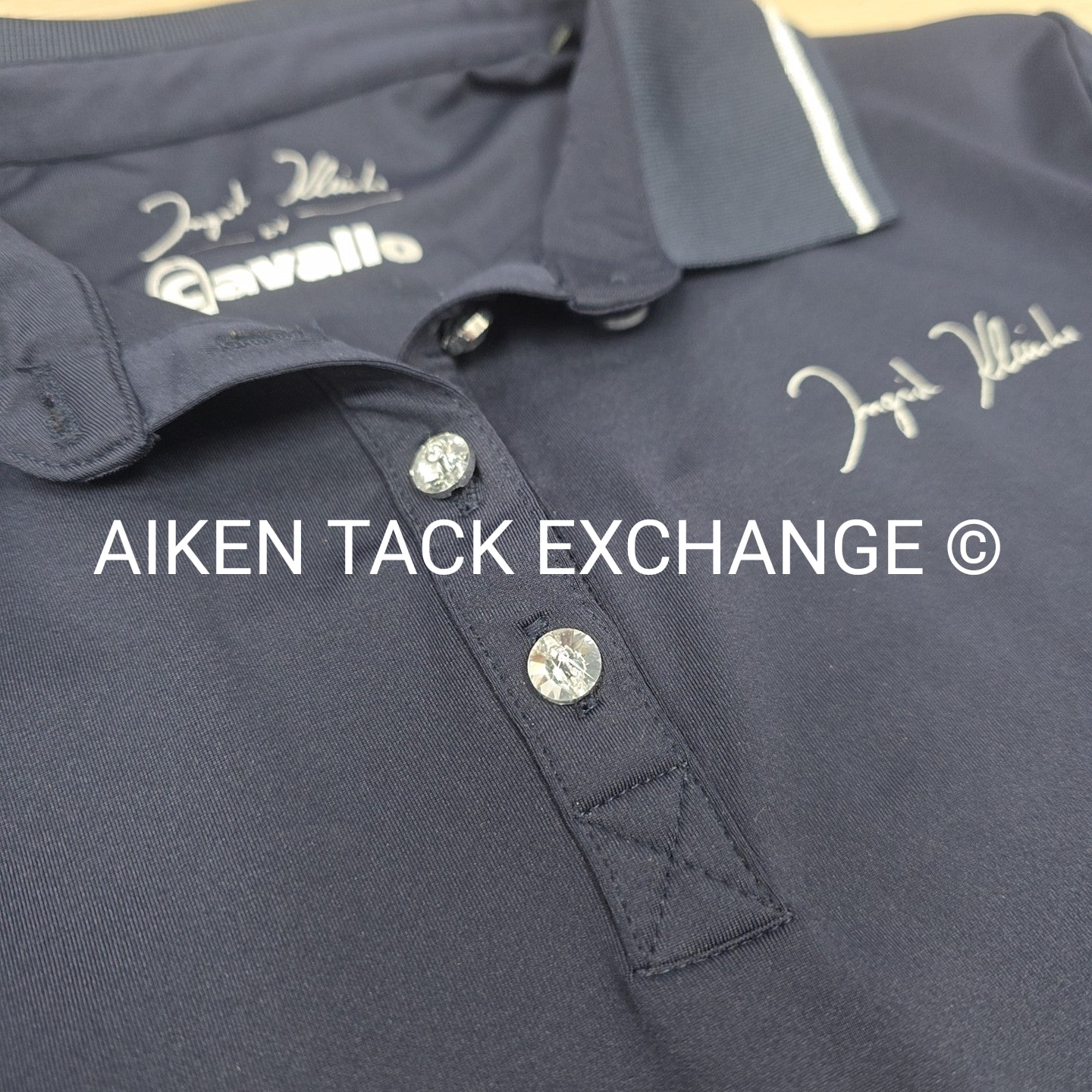 Ingrid Klimke by Cavallo Short Sleeve Polo Top, Size 38