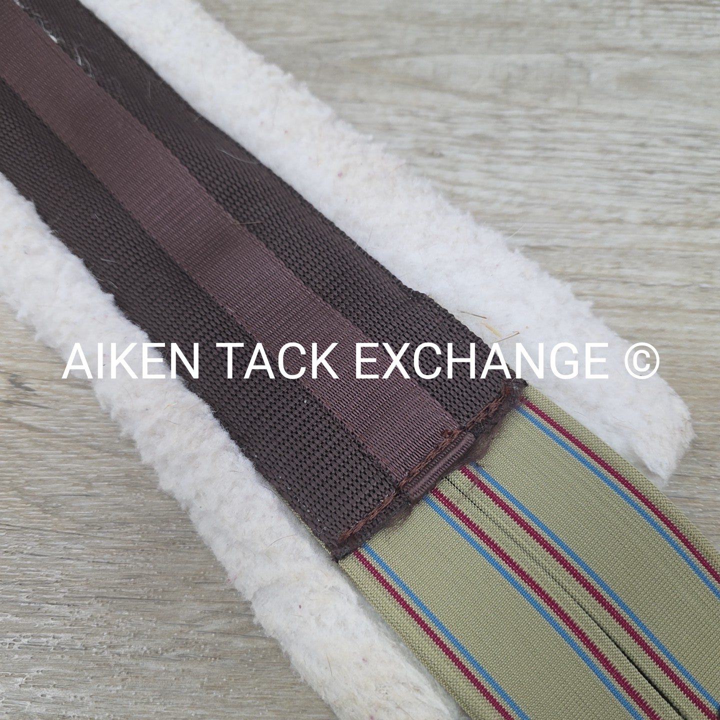 HFP Fleece Girth with Double End Elastic, Brown, 46"