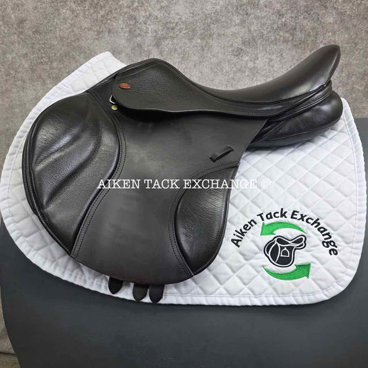 **On Trial** Kent & Masters S-Series MJJ Competition Jump Saddle, 17.5" Seat, Adjustable Tree - Changeable Gullet, Wool Flocked Panels