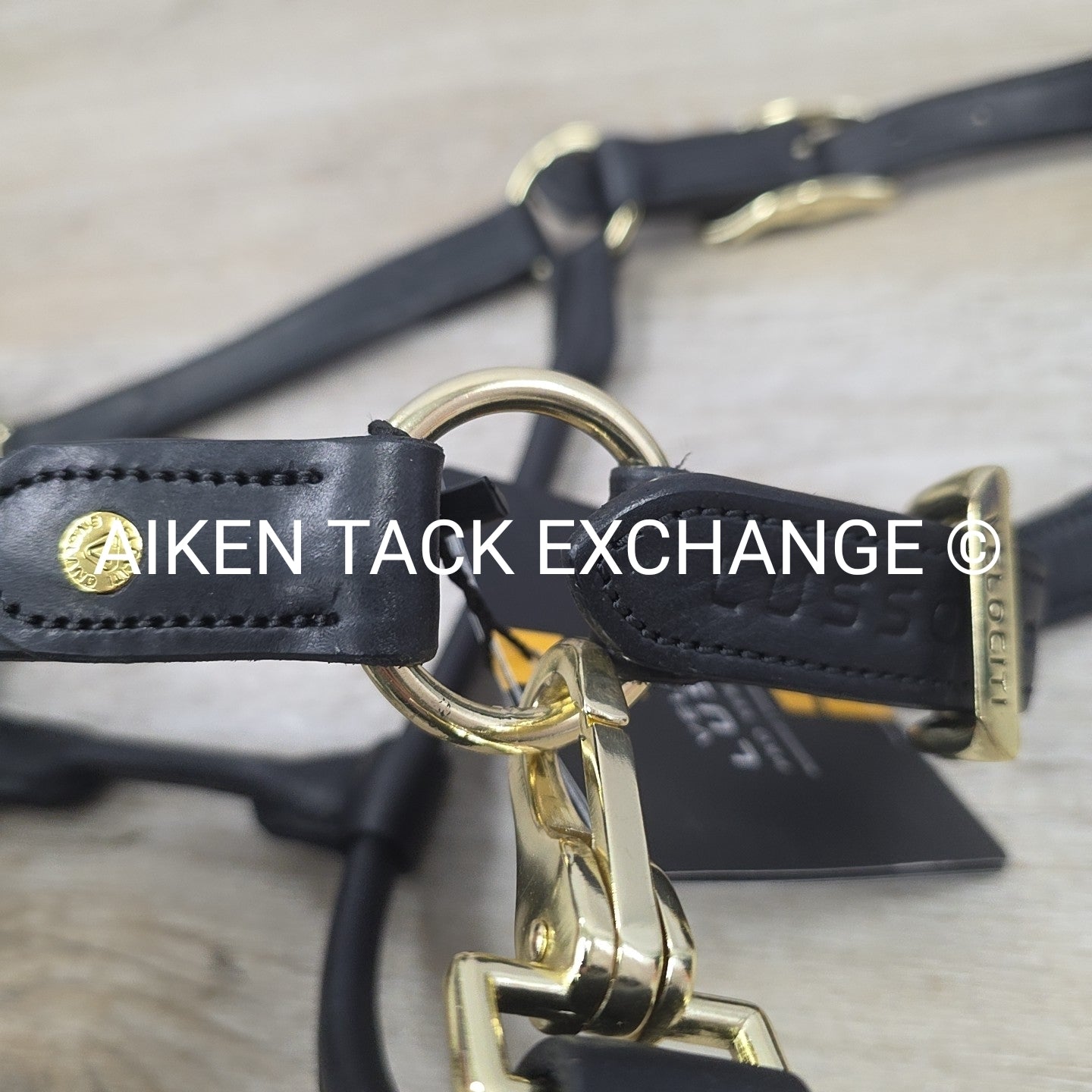 Shires Velociti Lusso Soria Control Leather Halter, Black, Size Full