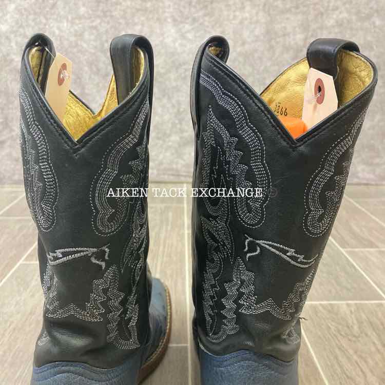 Lagrange Ostrich Square Toe Western Boot, Size 7