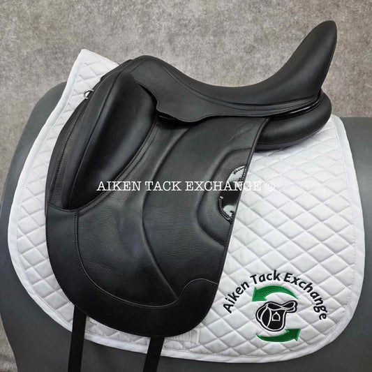 2025 Antares Tempo Monoflap Dressage Saddle, 18" Seat, 4C Flap, Medium Tree, Foam Panels, Full Buffalo Leather