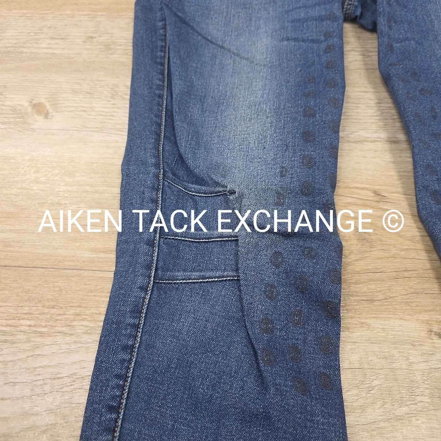 PS of Sweden Maggie Silicone Grip Full Seat Denim Breeches, Size 42 US 30