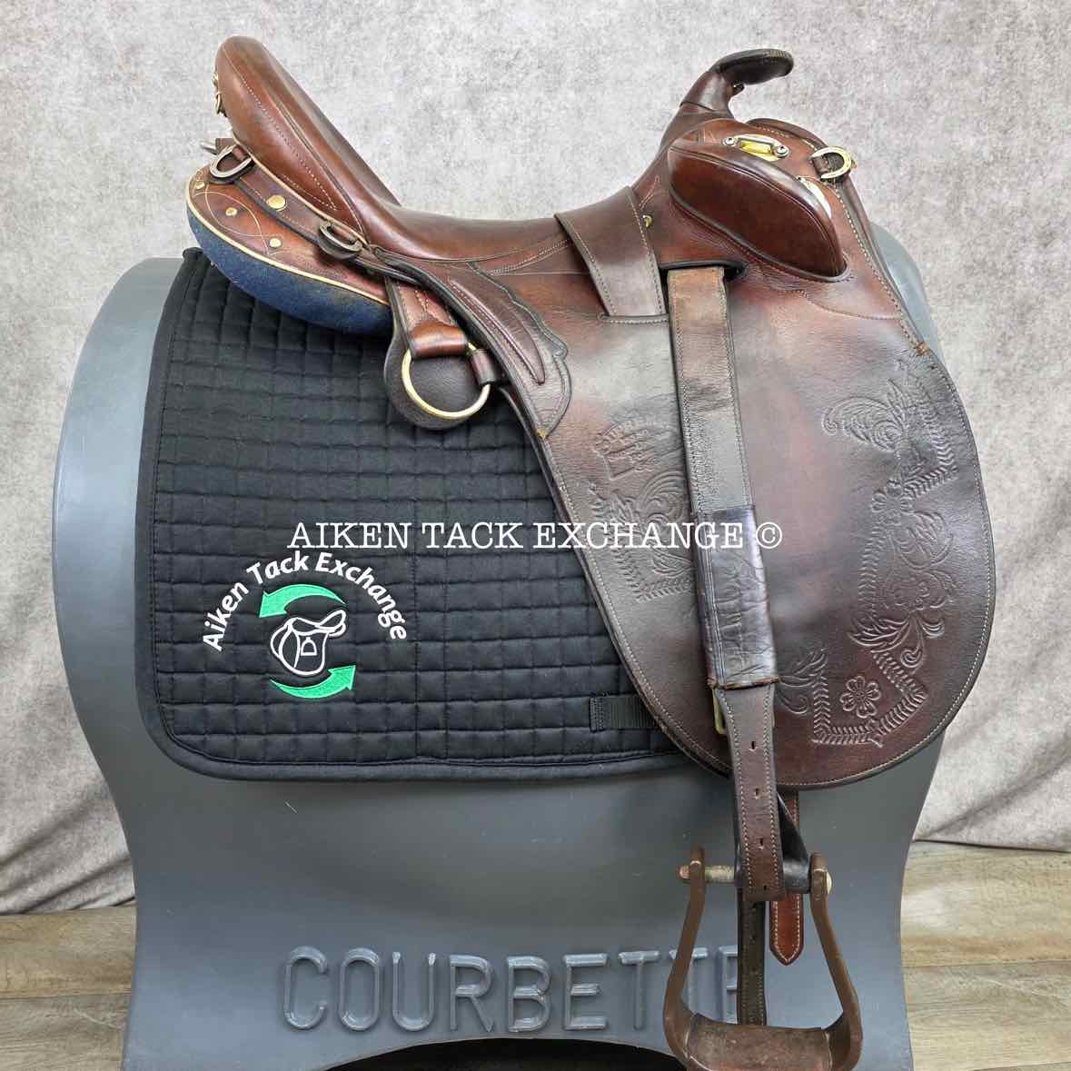 Syd Hill & Sons Australian Stock Saddle, 16" Seat (Western) - 18" Seat (English), MW/W Tree