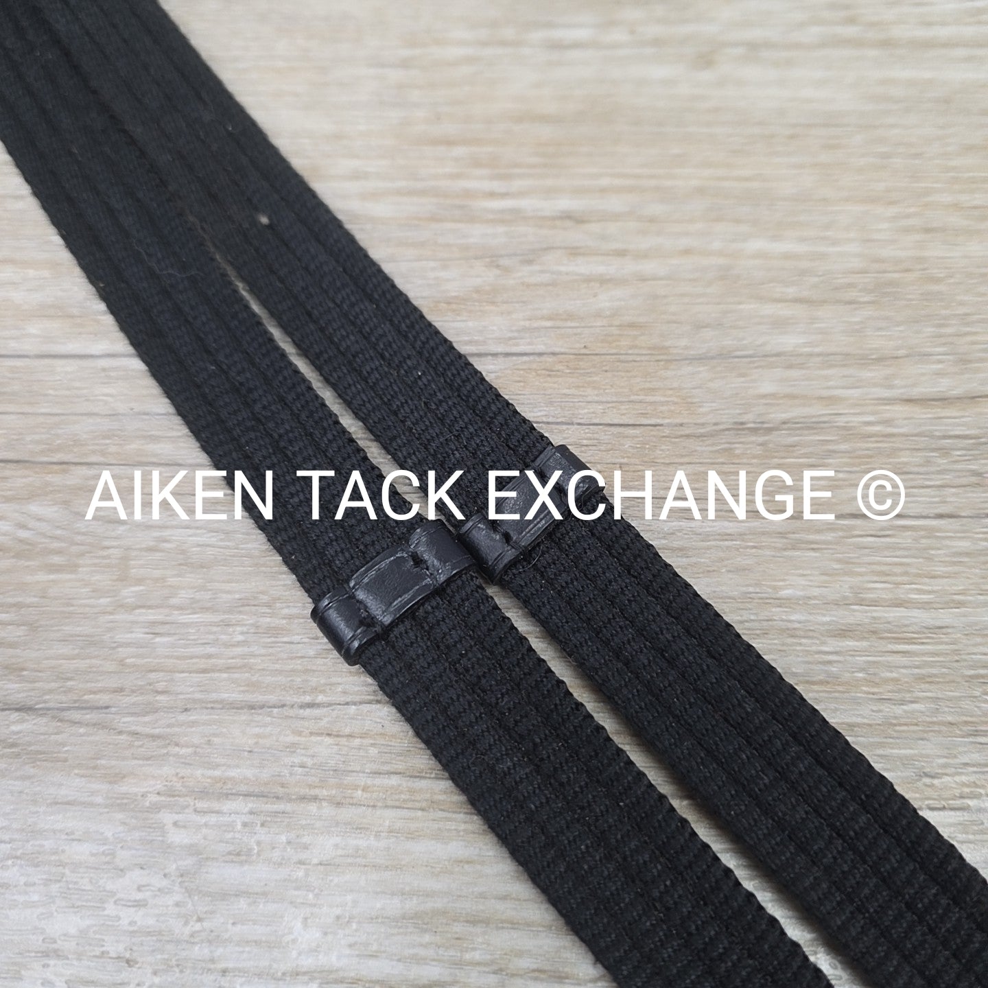 Keiffer Cotton Web Reins, Black, Size Full