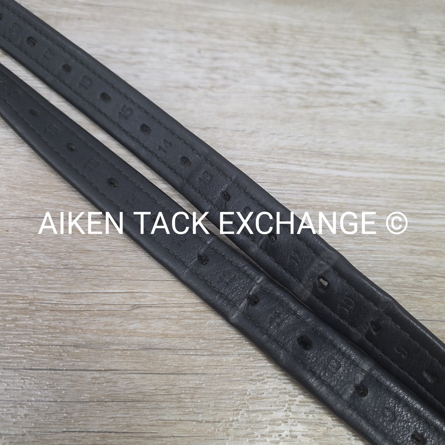 Prestige Nylon Lined Stirrup Leathers, Black, 160cm  / 63"