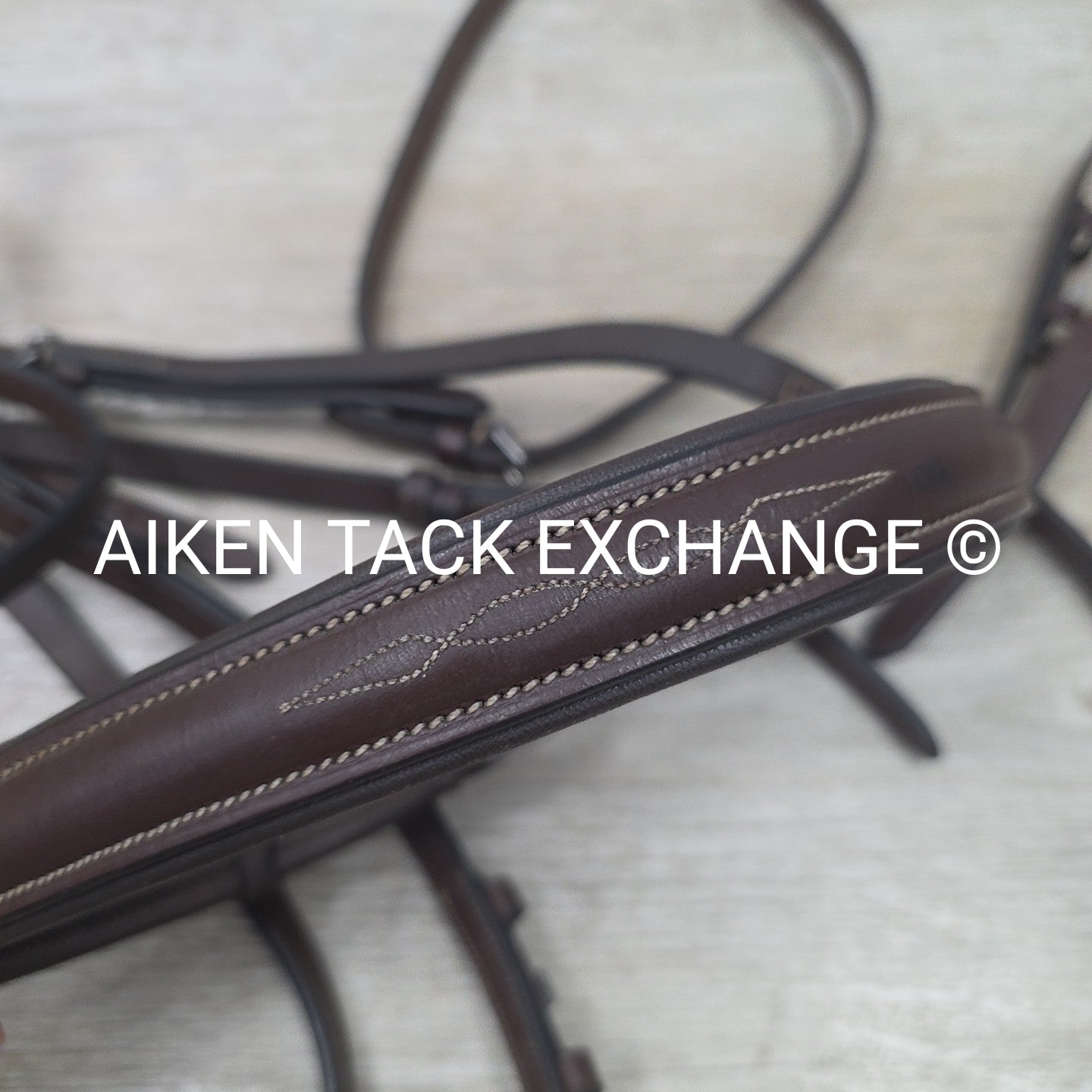 KL Select Red Barn Fancy Stitched Bridle with Laced Reins, Brown, Size Full