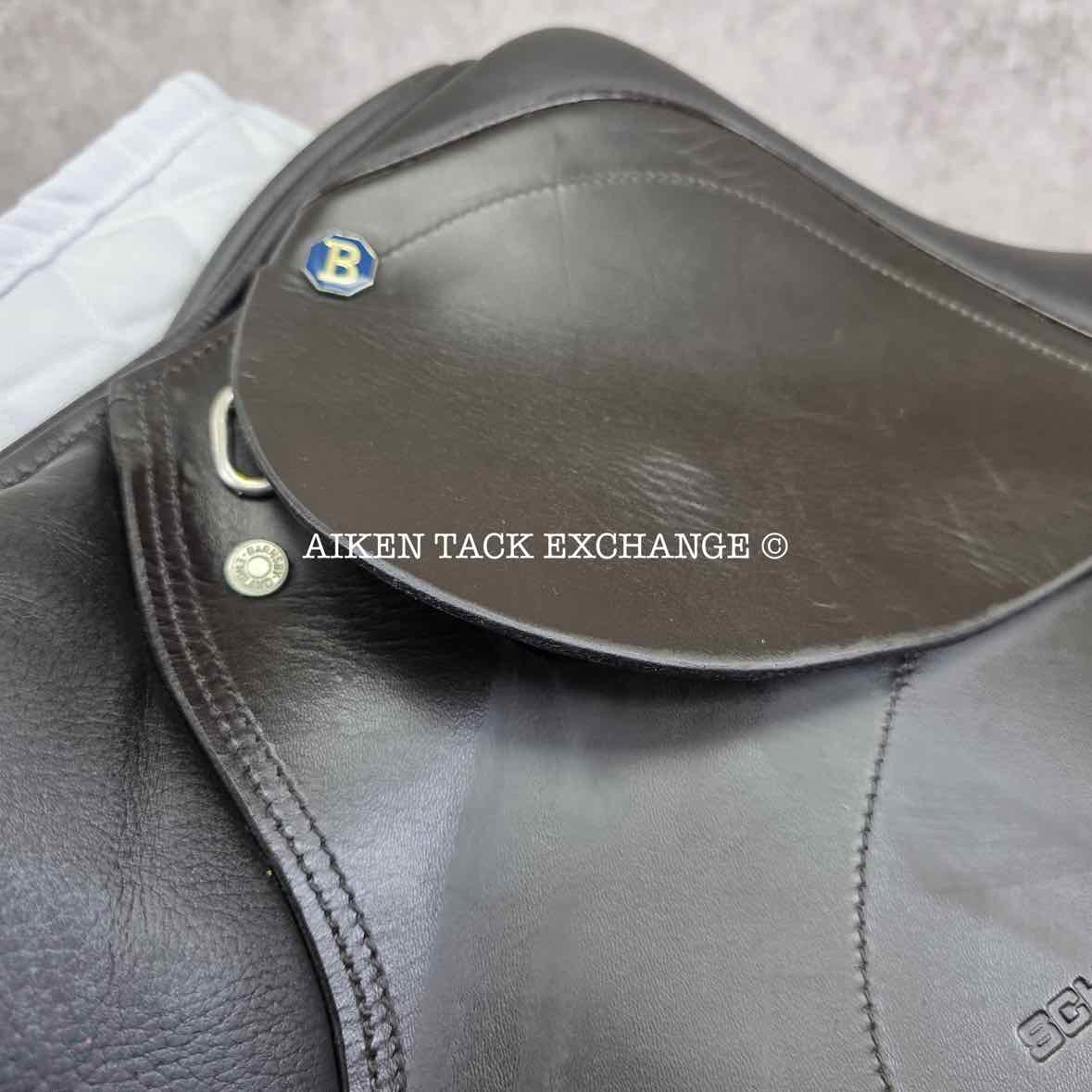 Barnsby Shockemohle Jump Saddle, 18" Seat, Medium Tree, Wool Flocked Panels