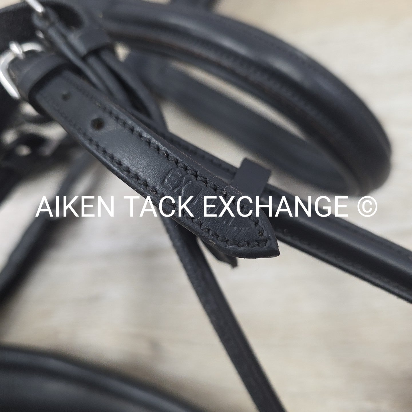 Panna Cavallo Double Weymouth Bridle with Both Reins, Black, Size Full