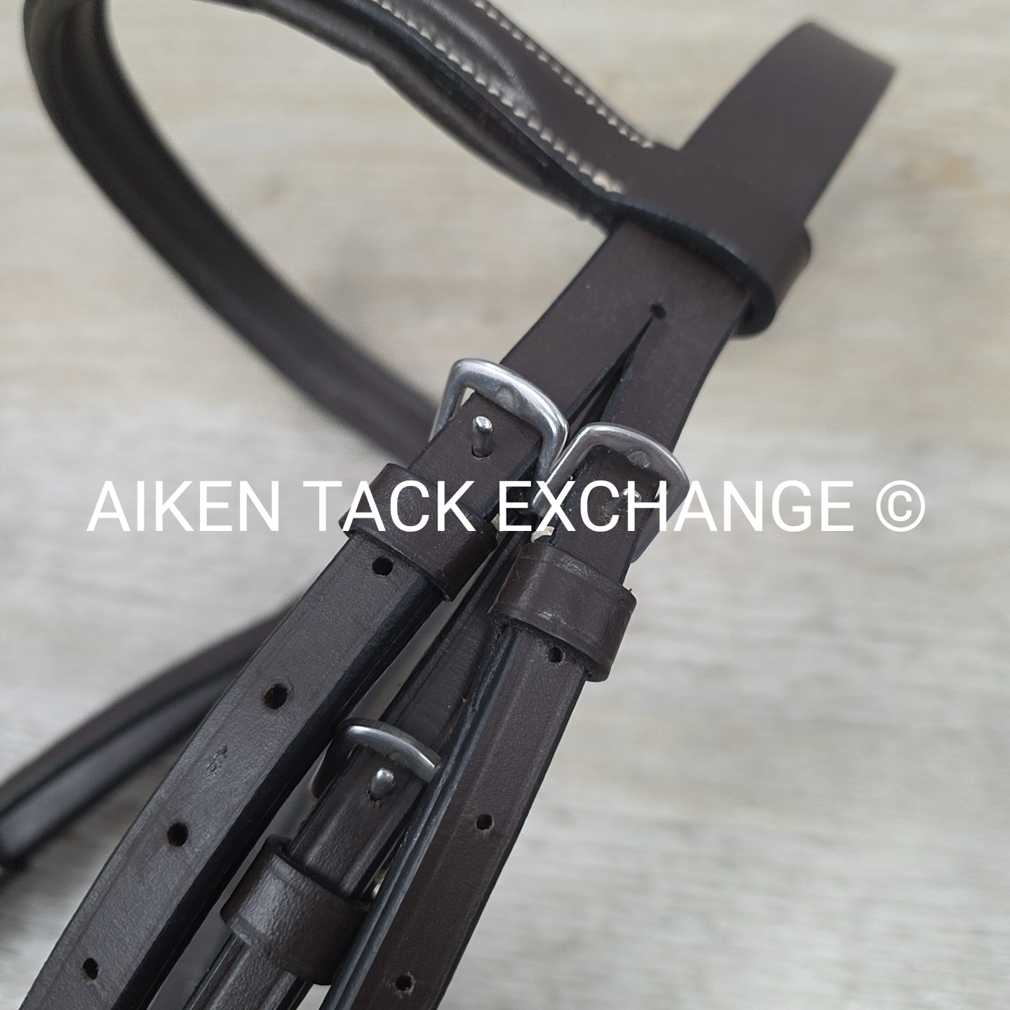 Pinnacle Padded Plain Raised Bridle with Laced Reins, Brown, Size Full