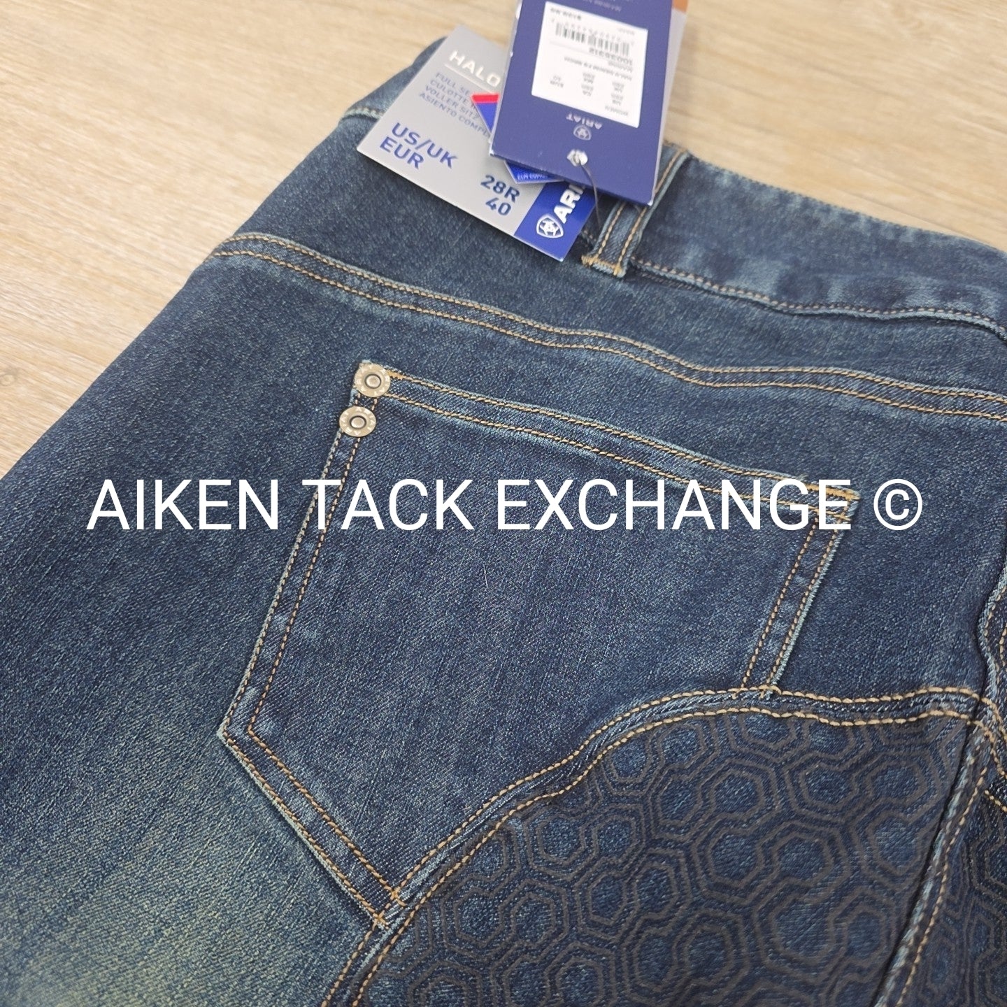 Ariat Halo Silicone Grip Full Seat Denim Breeches, Women's 28R