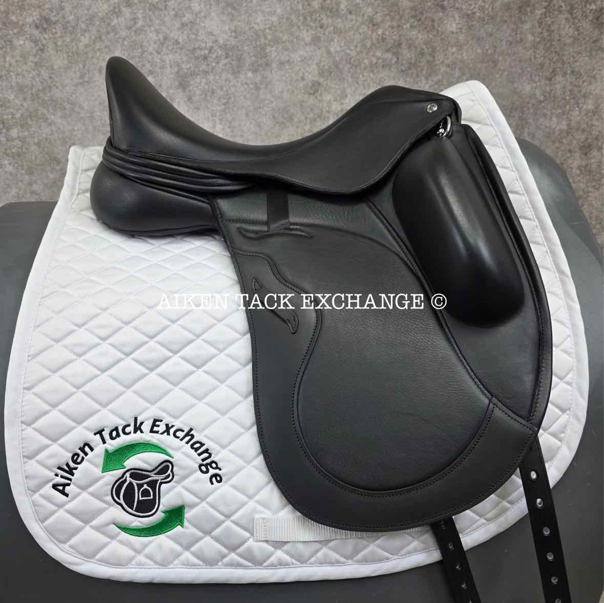 2023 Envy by Custom Saddlery Motion Monoflap Dressage Saddle, 17" Seat, Adjustable Tree, Wool Flocked Panels