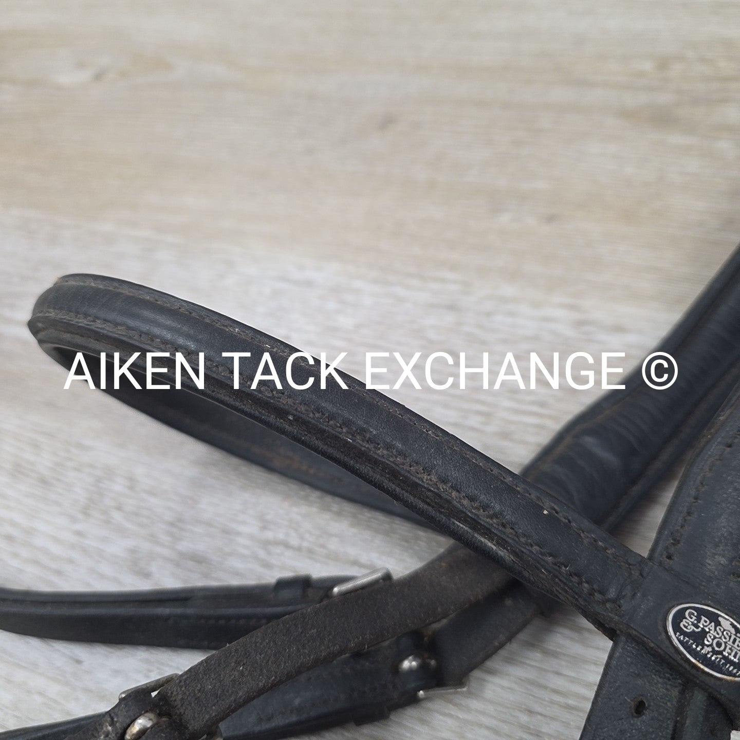 BARGAIN BUNDLE: Dressage Bridle with Rubber Reins, Black, Size Full