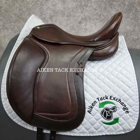 **SOLD** 2022 JC Performance Line P1 Dressage Saddle, 18" Seat, 34 Tree - Medium Wide, Wool Flocked Pony Panels